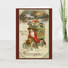 Cartão De Festividades Vitoriano Vintage Retro Natal