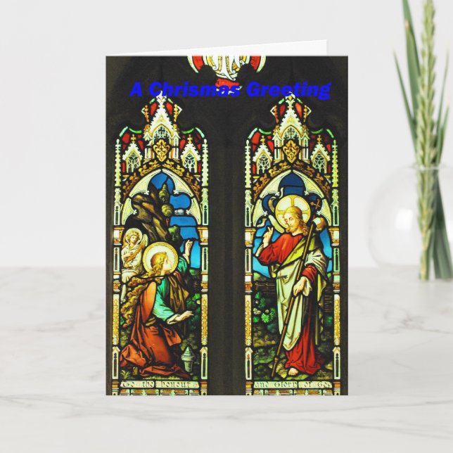 Cartão De Festividades Vitral #4 (Frente)