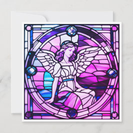 Cartão De Festividades Vitral Anjo de Natal