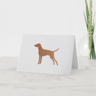 Cartão De Festividades Vizsla clássica