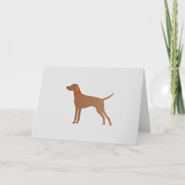 Cartão De Festividades Vizsla clássica (Frente)