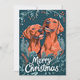 Cartão De Festividades Vizsla Merry Christmas