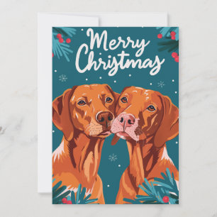 Cartão De Festividades Vizsla Merry Christmas