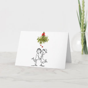CARTÃO DE FESTIVIDADES *VOCÊ E EU* MISTLETOE E VEJA O QUE ACONTECE!
