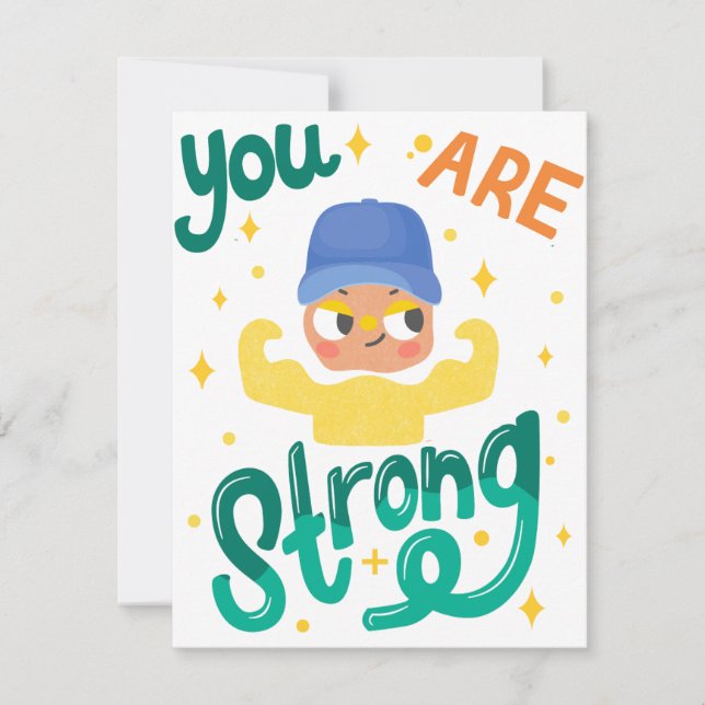 CARTÃO DE FESTIVIDADES VOCÊ É FORTE (Frente)