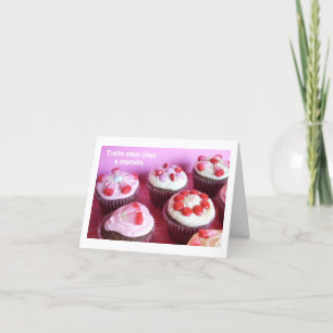 Cartão De Festividades Você é mais bonita que um Cupcake
