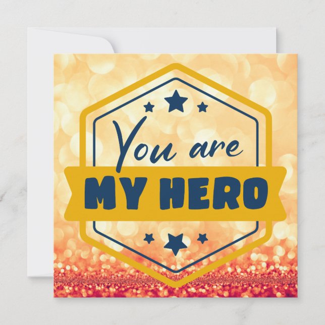 Cartão De Festividades Você É Meu Herói (Frente)