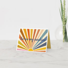 Cartão De Festividades Você é meu sol, Texto Personalizado
