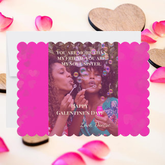 Cartão De Festividades Você É Minha Irmã da Alma Dia da Galentine Foto Ro