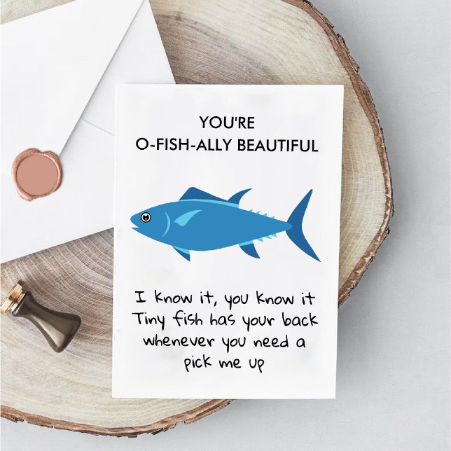 Cartão De Festividades Você é O Fish Ally Belny Bestie Card (You're O Fish Ally Beautiful Funny Bestie Card)