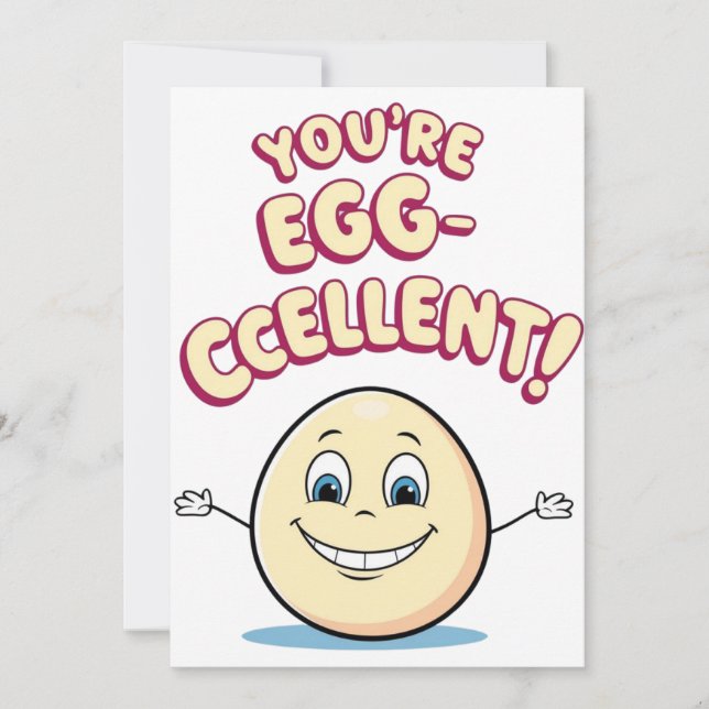 Cartão De Festividades Você é uma carta personalizada excelente (Frente)