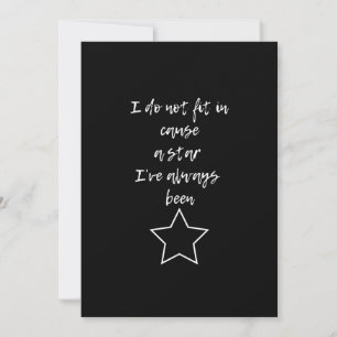 Cartão De Festividades Você é uma estrela - Cartão-postal motivacional