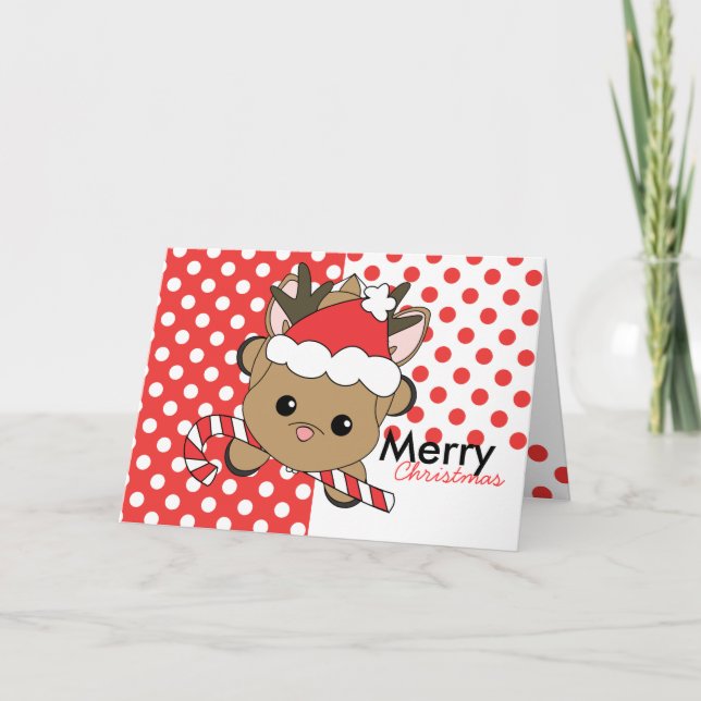 Cartão De Festividades Você gostaria de uma Candy-Cane? (Frente)