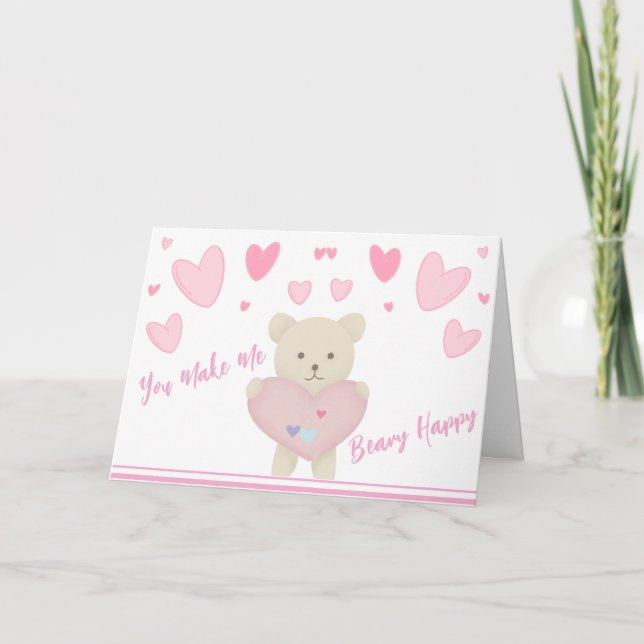 Cartão De Festividades Você Me Faz Feliz (Frente)