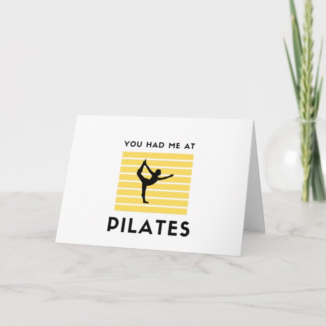 Cartão De Festividades Você me tinha em pilates (Frente)