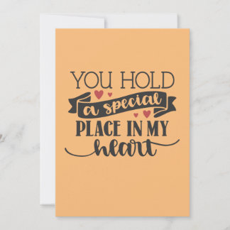 Cartão De Festividades Você ocupa um lugar especial no meu coração
