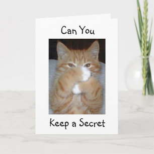 CARTÃO DE FESTIVIDADES VOCÊ PODE MANTER UM NATAL KITTENISH SECRETO DESEJA