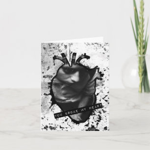 Cartão De Festividades você quebrou meu coração anatômico