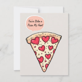Cartão De Festividades Você Roubou uma Pizza Meu Coração