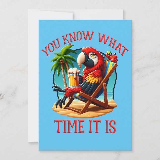 Cartão De Festividades Você Sabe Que Hora É (Frente)