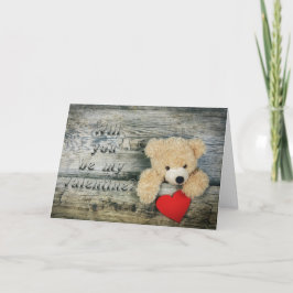 Cartão De Festividades Você Será Meu Urso De Teddy Namorados