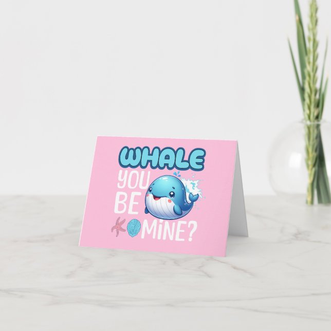 Cartão De Festividades Você Será Minha Baleia Punição de Amor (Frente)