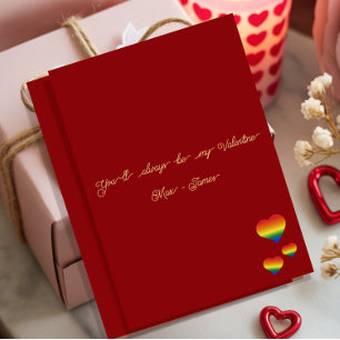Cartão De Festividades Você Será Sempre Meu Namorado Bandeira LGBT Coraçã