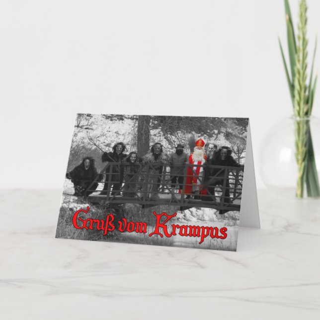 Cartão De Festividades Vom Krampus de Gruß - B&W (Frente)