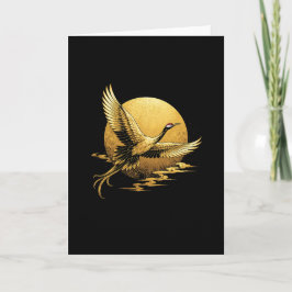 Cartão De Festividades Voo Dourado