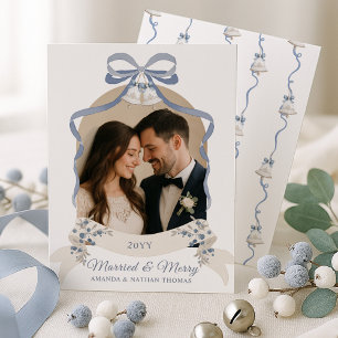 Cartão De Festividades Vovó do Feliz e Casado Natal Azul