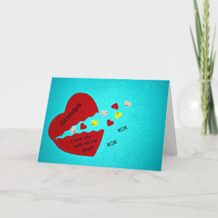 Cartão De Festividades Vovô, eu te amo com todo meu coração!