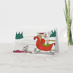Cartão De Festividades Vovó foi assaltada por uma Reindeer