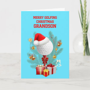 Cartão De Festividades Vovô Natal Golfball