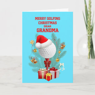 Cartão De Festividades Vovó Natal Golfball