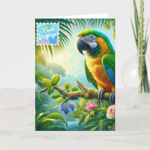 Cartão De Festividades Voyage verde-arara tropical