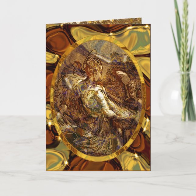 Cartão De Festividades Voz de muitos anjos (Frente)