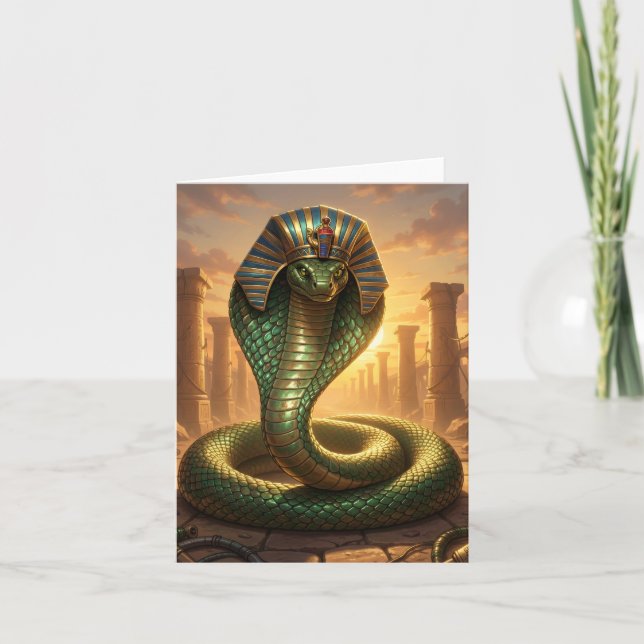 Cartão De Festividades Wadjet – Ägyptische Schlangengöttin´6 (Frente)