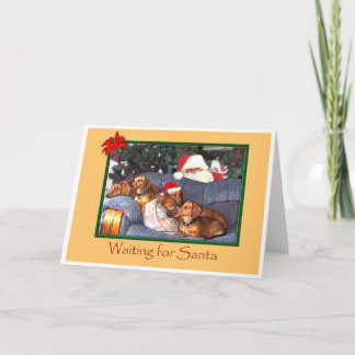Cartão De Festividades Waiting for Santa