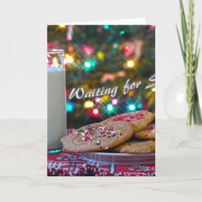 Cartão De Festividades Waiting for Santa (Frente)