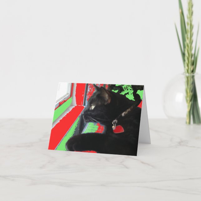 Cartão De Festividades Waiting For Santa Christmas Card (Frente)