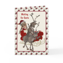 Waiting for Santa Christmas Card