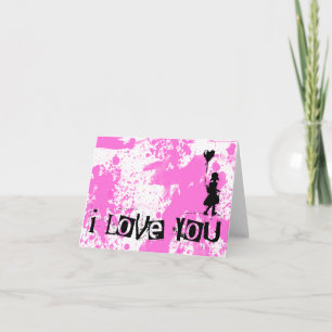 Cartão De Festividades walk your heart : i love you :