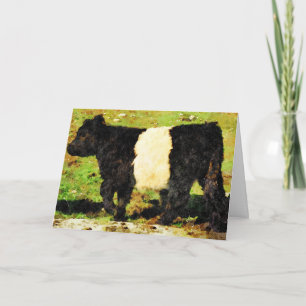Cartão De Festividades Walking Belloway Steer vitelo Feliz Aniversário