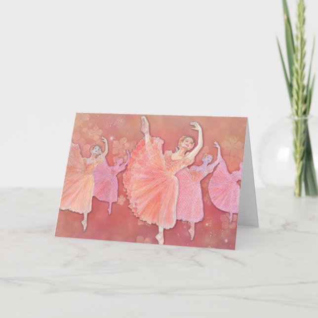 Cartão De Festividades Waltz of the Flowers Ballet Greeting Card (Frente)