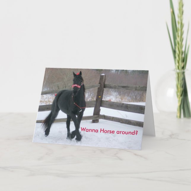 Cartão De Festividades Wanna Horse... - Customized (Frente)