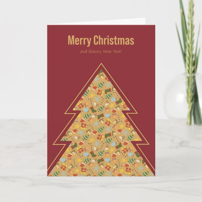 Cartão De Festividades Warm & Cozy Traditional Christmas Card (Frente)