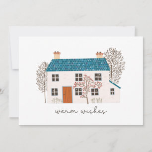 Cartão De Festividades Warm Wish Cozy Casa de Natal
