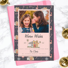 Cartão De Festividades Warm Wish Meia-Séc Foto de Natal
