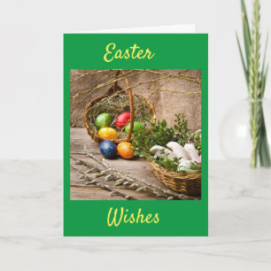 CARTÃO DE FESTIVIDADES WARM WISHES FOR A VERY HAPPY EASTER HOLIDAY CARD