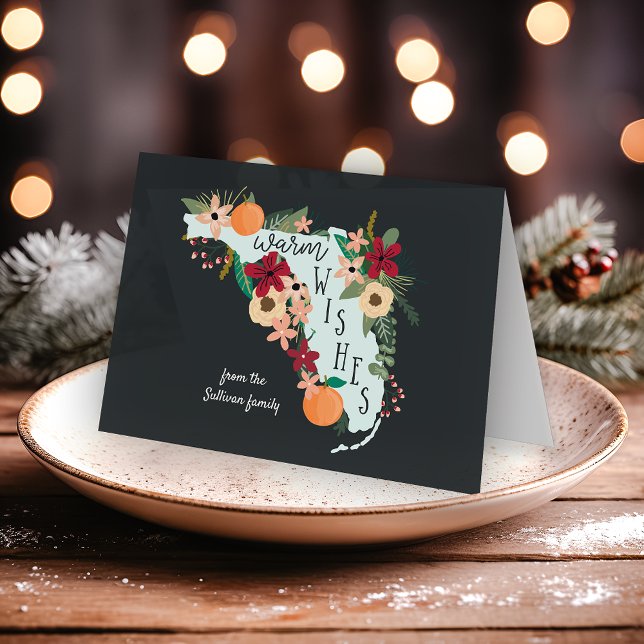 Cartão De Festividades Warm Wishes From Florida (Criador carregado)